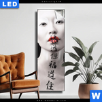 Leuchtbild Asiatische Schoenheit Schmal Produktvorschau mit dem Bild Asiatische Schönheit im Format Schmal.