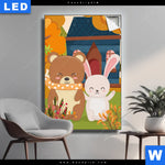 Leuchtbild Baer Haeschen Hochformat Produktvorschau mit dem Bild Bär & Häschen im Format Hochformat.