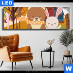 Leuchtbild Baer Haeschen Panorama Produktvorschau mit dem Bild Bär & Häschen im Format Panorama.