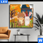 Leuchtbild Baer Haeschen Quadrat Produktvorschau mit dem Bild Bär & Häschen im Format Quadrat.