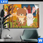 Leuchtbild Baer Haeschen Querformat Produktvorschau mit dem Bild Bär & Häschen im Format Querformat.