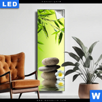 Leuchtbild Bambus Steine Schmal Produktvorschau mit dem Bild Bambus & Steine im Format Schmal.