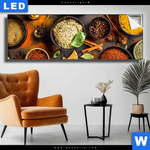 Leuchtbild Basilikum Pfeffer Safran Co Panorama Produktvorschau mit dem Bild Basilikum | Pfeffer | Safran & Co. im Format Panorama.