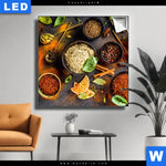 Leuchtbild Basilikum Pfeffer Safran Co Quadrat Produktvorschau mit dem Bild Basilikum | Pfeffer | Safran & Co. im Format Quadrat.