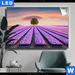 Leuchtbild Baum Im Blumenfeld Querformat Produktvorschau mit dem Bild Baum im Blumenfeld im Format Querformat.