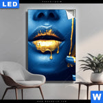 Leuchtbild Blaue Schoenheit Hochformat Produktvorschau mit dem Bild Blaue Schönheit im Format Hochformat.