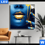 Leuchtbild Blaue Schoenheit Quadrat Produktvorschau mit dem Bild Blaue Schönheit im Format Quadrat.