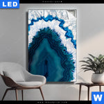 Leuchtbild Blauer Achat Hochformat Produktvorschau mit dem Bild Blauer Achat im Format Hochformat.