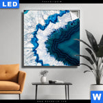 Leuchtbild Blauer Achat Quadrat Produktvorschau mit dem Bild Blauer Achat im Format Quadrat.