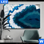 Leuchtbild Blauer Achat Querformat Produktvorschau mit dem Bild Blauer Achat im Format Querformat.