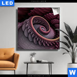 Leuchtbild Blueten Spirale Quadrat Produktvorschau mit dem Bild Blüten Spirale im Format Quadrat.