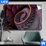 Leuchtbild Blueten Spirale Querformat Produktvorschau mit dem Bild Blüten Spirale im Format Querformat.