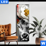 Leuchtbild Bluetenpracht Am Hirschgeweih Schmal Produktvorschau mit dem Bild Blütenpracht am Hirschgeweih im Format Schmal.