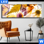 Leuchtbild Blumen Collage No 1 Panorama Produktvorschau mit dem Bild Blumen Collage No.1 im Format Panorama.