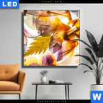 Leuchtbild Blumen Collage No 1 Quadrat Produktvorschau mit dem Bild Blumen Collage No.1 im Format Quadrat.