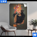 Leuchtbild Blumenportrait Einer Frau Hochformat Produktvorschau mit dem Bild Blumenportrait einer Frau im Format Hochformat.