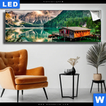 Leuchtbild Bootshuette Panorama Produktvorschau mit dem Bild Bootshütte im Format Panorama.