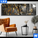 Leuchtbild Buddha Bambus Schwarz Panorama Produktvorschau mit dem Bild Buddha & Bambus Schwarz im Format Panorama.