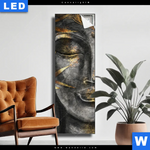 Leuchtbild Buddha Bambus Schwarz Schmal Produktvorschau mit dem Bild Buddha & Bambus Schwarz im Format Schmal.