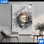 Leuchtbild Buddha Grunge Stil Hochformat Produktvorschau mit dem Bild Buddha - Grunge-Stil im Format Hochformat.