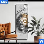 Leuchtbild Buddha Grunge Stil Schmal Produktvorschau mit dem Bild Buddha - Grunge-Stil im Format Schmal.