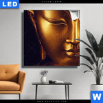 Leuchtbild Buddha In Harmonie Quadrat Produktvorschau mit dem Bild Buddha in Harmonie im Format Quadrat.