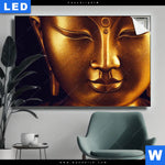 Leuchtbild Buddha In Harmonie Querformat Produktvorschau mit dem Bild Buddha in Harmonie im Format Querformat.