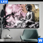Leuchtbild Buddha In Stiller Harmonie Querformat Produktvorschau mit dem Bild Buddha in stiller Harmonie im Format Querformat.