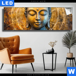 Leuchtbild Buddha Innerer Frieden Panorama Produktvorschau mit dem Bild Buddha - Innerer Frieden im Format Panorama.
