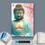 Canvalight® Leuchtbild | Buddha Statue mit Kirschblüten | Hochformat