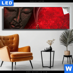 Leuchtbild Buddha Weihrauch Panorama Produktvorschau mit dem Bild Buddha & Weihrauch im Format Panorama.
