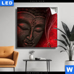 Leuchtbild Buddha Weihrauch Quadrat Produktvorschau mit dem Bild Buddha & Weihrauch im Format Quadrat.