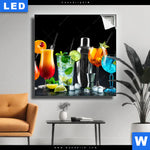Leuchtbild Bunte Cocktailtraeume Quadrat Produktvorschau mit dem Bild Bunte Cocktailträume im Format Quadrat.