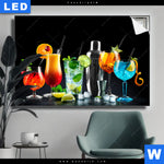 Leuchtbild Bunte Cocktailtraeume Querformat Produktvorschau mit dem Bild Bunte Cocktailträume im Format Querformat.