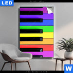 Leuchtbild Bunte Klaviertasten Hochformat Produktvorschau mit dem Bild Bunte Klaviertasten im Format Hochformat.