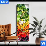 Leuchtbild Bunte Vielfalt Frischer Fruechte Schmal Produktvorschau mit dem Bild Bunte Vielfalt frischer Früchte im Format Schmal.