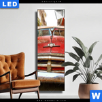 Leuchtbild Bunte Vintage Oldtimer Schmal Produktvorschau mit dem Bild Bunte vintage Oldtimer im Format Schmal.