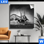 Leuchtbild Das Duell Quadrat Produktvorschau mit dem Bild Das Duell im Format Quadrat.