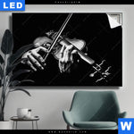 Leuchtbild Der Geigenspieler Querformat Produktvorschau mit dem Bild Der Geigenspieler im Format Querformat.