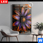 Leuchtbild Dia Abstrakte Blume In Orange Lila Hochformat Produktvorschau mit dem Bild Abstrakte Blume in Orange & Lila im Format Hochformat.