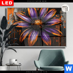 Leuchtbild Dia Abstrakte Blume In Orange Lila Querformat Produktvorschau mit dem Bild Abstrakte Blume in Orange & Lila im Format Querformat.