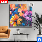 Leuchtbild Dia Abstrakte Blumenpracht Quadrat Produktvorschau mit dem Bild Abstrakte Blumenpracht im Format Quadrat.