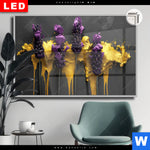 Leuchtbild Dia Abstrakte Lavendel Kunst Querformat Produktvorschau mit dem Bild Abstrakte Lavendel-Kunst im Format Querformat.