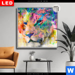 Leuchtbild Dia Abstrakte Loewin Quadrat Produktvorschau mit dem Bild Abstrakte Löwin im Format Quadrat.