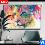 Leuchtbild Dia Abstrakte Loewin Querformat Produktvorschau mit dem Bild Abstrakte Löwin im Format Querformat.