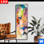 Leuchtbild Dia Abstrakte Loewin Schmal Produktvorschau mit dem Bild Abstrakte Löwin im Format Schmal.