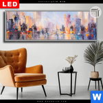 Leuchtbild Dia Abstrakte Skyline No 2 Panorama Produktvorschau mit dem Bild Abstrakte Skyline No.2 im Format Panorama.
