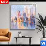Leuchtbild Dia Abstrakte Skyline No 2 Quadrat Produktvorschau mit dem Bild Abstrakte Skyline No.2 im Format Quadrat.