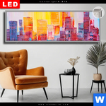 Leuchtbild Dia Abstrakte Skyline Panorama Produktvorschau mit dem Bild Abstrakte Skyline im Format Panorama.