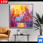Leuchtbild Dia Abstrakte Skyline Quadrat Produktvorschau mit dem Bild Abstrakte Skyline im Format Quadrat.